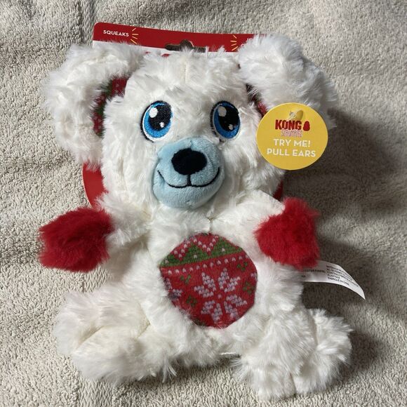 KONG Holiday Scrumplez Dog Toy Tugging Squeaking Interactive Play Hard to Find - Picture 15 of 16